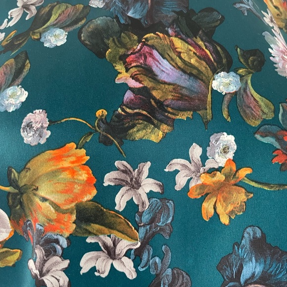 Teal floral Tank - Picture 4 of 4